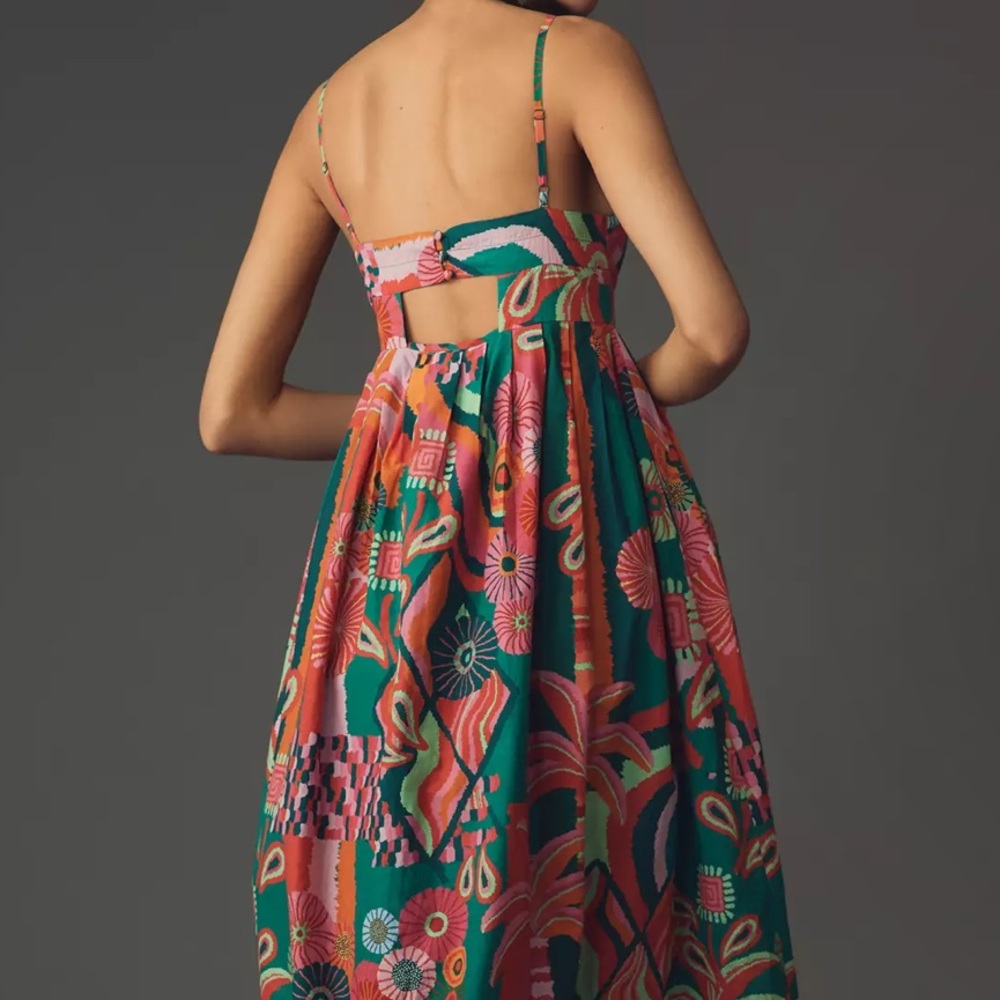Anthropologie Farm Rio Palm Midi Dress *zipper flaw*
wedding guest dress - Picture 4 of 12
